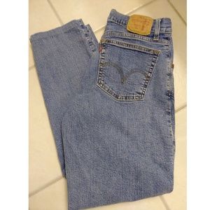 Levis 550 Relaxed Womens Leg Blue Denim Jeans 8